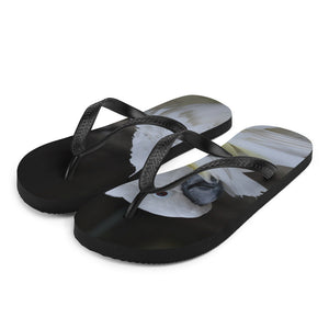 White Parrot Flip-Flops