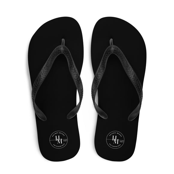 Flip-Flops - Black with HME logo on heel area