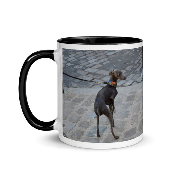 Mug with Color Inside - Paris dogs