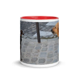 Mug with Color Inside - Paris dogs