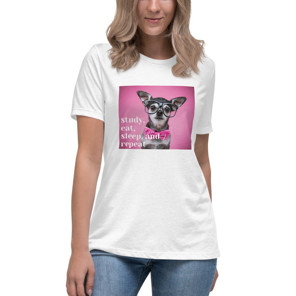 Study, Eat, Sleep, Repeat Women's Relaxed T-Shirt